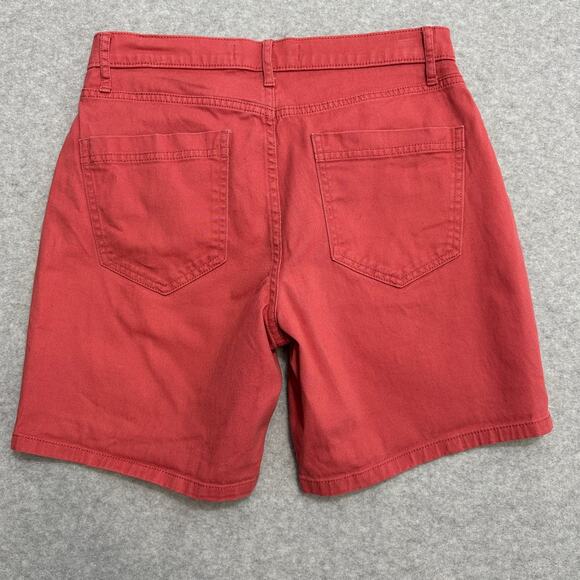 Amazon Essentials Chino Shorts SZ 29 Peach Mid Rise Straight Fit Stretch Zip Fly - Picture 3 of 4